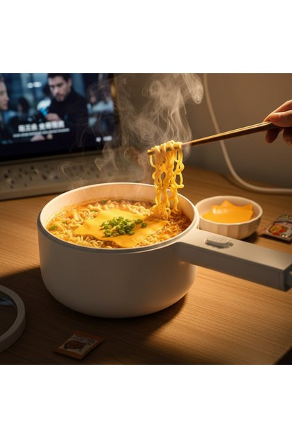 Cooking and Frying Pot for Home and Office Use, Even for Breakfast, Suitable for Two People to Cook Eggs or Fry Eggs.