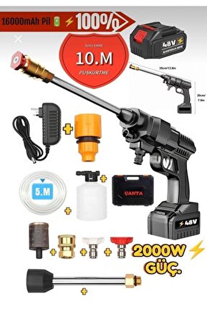 SCHUTZENGER 986vf Çift Akülü Şarjlı Oto Araba Bahçe Yıkama