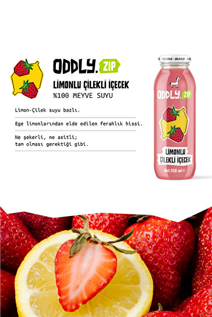 ODDLY .ZIP Çilekli Limonatali 12x1 250 ml - Fiyatı, Yorumları