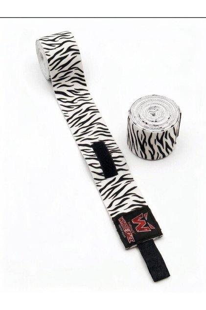 Elastik Boks Bandajı 3.5 Metre - Zebra(Siyah-Beyaz)