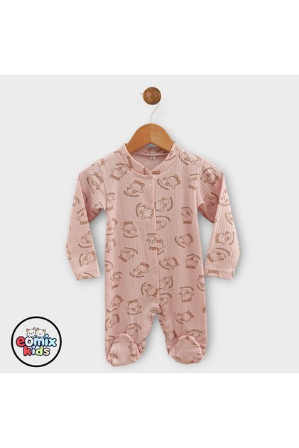 ℅ 100% Cotton Organic Baby Girl Romper with Heart, Lamb and Flower Print 0-3-6-9 Months