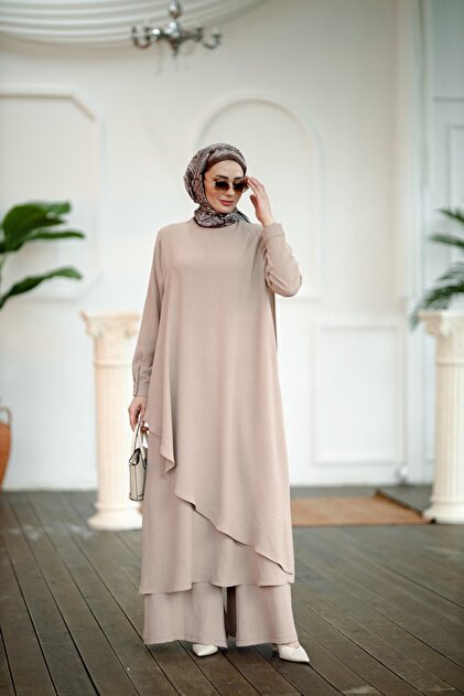 Tesettür Alina Takım Vizon-Model 575