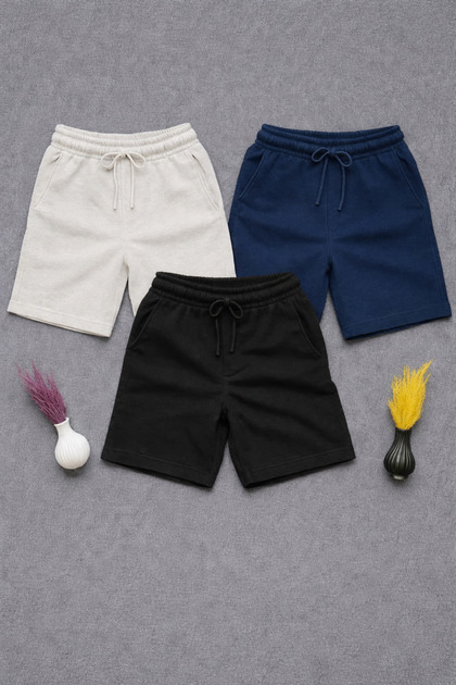 Unisex Relaxed Fit Jersey Sports Shorts, 3-Pack