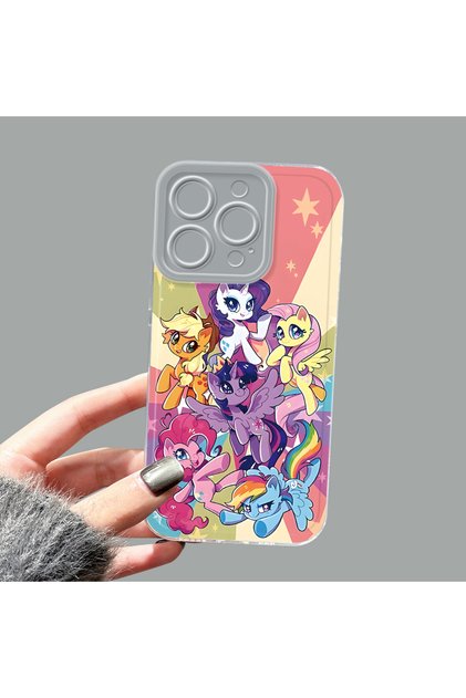 iPhone 16 Pro Compatible Camera Protected Anti-Shock Aesthetic Print Patterned Transparent Silicone Case