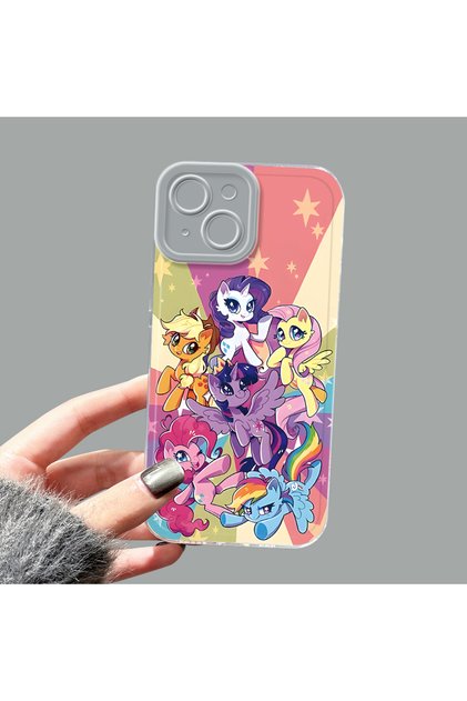 iPhone 15 Compatible Camera Protected Anti-Shock Aesthetic Print Patterned Transparent Silicone Case