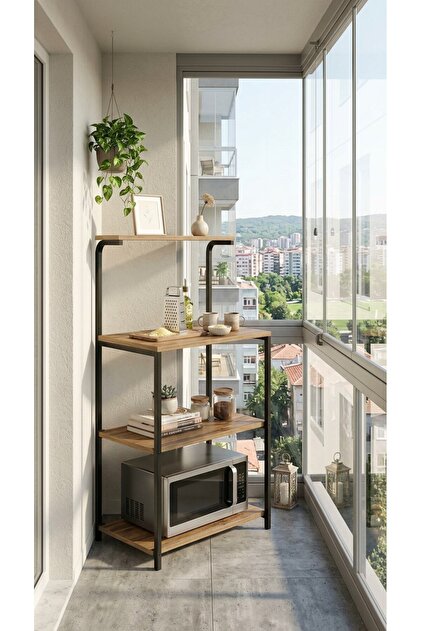 Pratico Bango 4 Raflı Çok Amaçlı Stand Atlantik Çam 60x40 cm