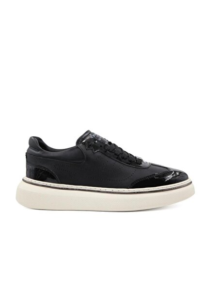23012 Genuine Leather Black Patent Leather Men's Casual Shoes