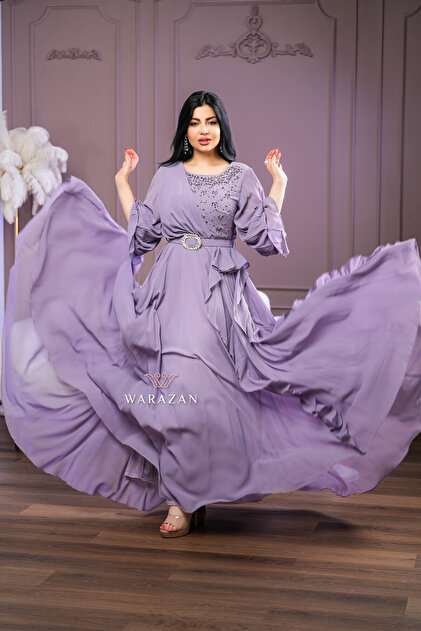 Bravo Double Cloche Velvet Evening Dress for Parties, Holidays, and  Engagement Events- Trendyol