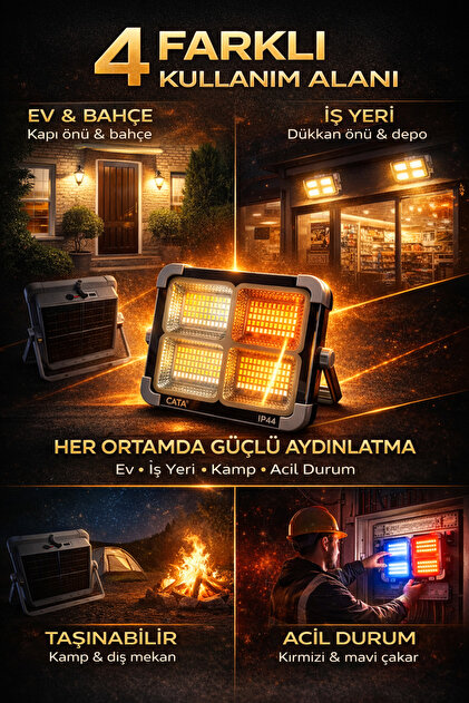 LUMIXA ENERJİ 200 WATT SOLAR LED 4 FARKLI IŞIK MODU (GÜNEŞ IŞIĞI