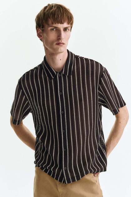 Regular Fit Textured-knit shirt