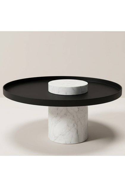 Crema Modern Black & White Coffee Table - Majestic Crema Coffee Table