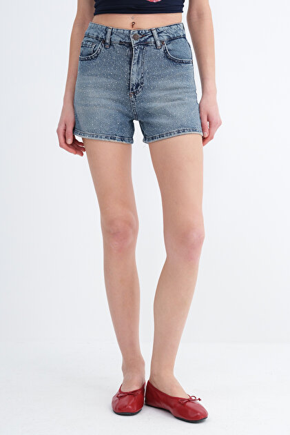 Addax Taşlı Denim Şort Ş1010 - Fiyatı, Yorumları