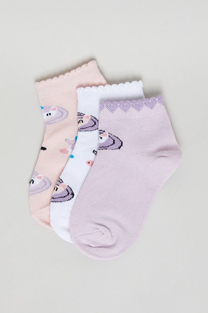 3 Pack Patterned Ankle Socks