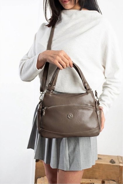 Women's 5-Compartment Quality Soft Leather Multi-Compartment Hand Shoulder Crossbody Bag Width 28 Length 19 cm 745