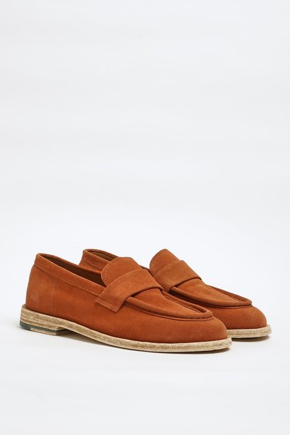 Tony Model Genuine Suede Leather Leather Sole Loafers Shoes