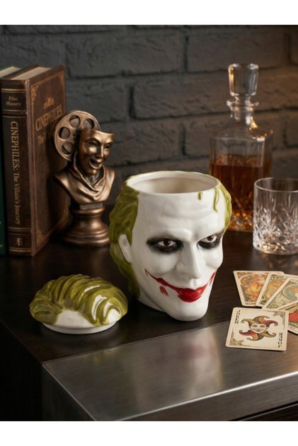 Joker Character Design Ceramic Mug with Lid