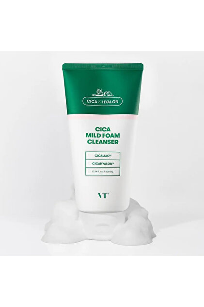 VT COSMETICS Cica x Hyalon Cica Mild Foam Cleanser – Cica & Hyalon