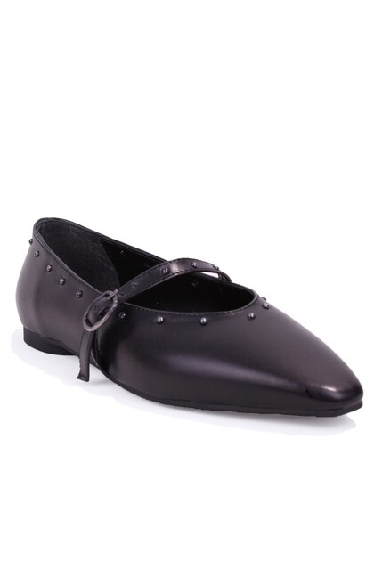 Dza07-86926114 Black Daily Ballerina Women's Shoes