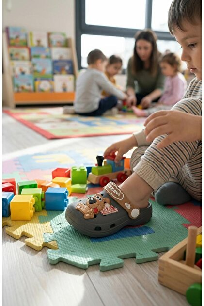 Baby Children Home Nursery Pool Sea Non-Slip Sole Closed Front Slippers