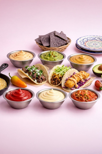 6-Piece Stainless Steel Jam Bowl and Sauce Bowl Breakfast Stainless Steel Presentation Set