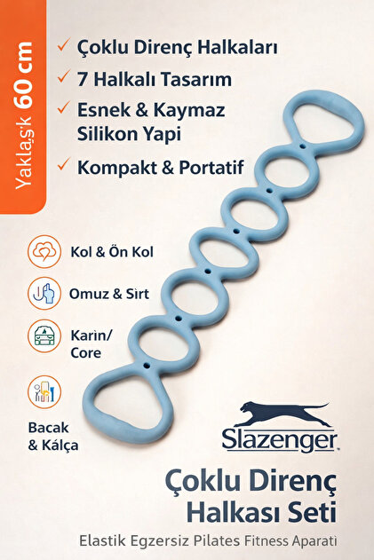 Çoklu Direnç Halkası Seti – Elastik Egzersiz Pilates Fitness Güç Antrenman Aparatı