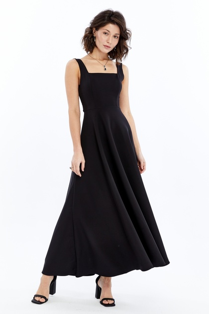 chinese dress ladies One Heart Lace Insert Maxi Dress Black Selfie Leslie