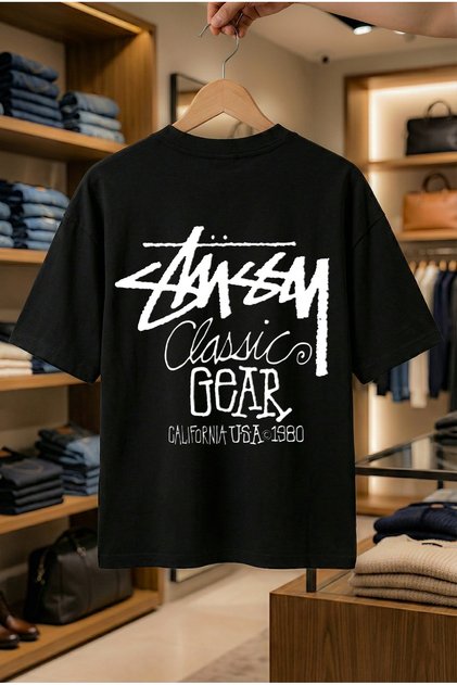 Summer Short Sleeve T-Shirt Anti-Sweat Cotton Printed T-Shirt Stussy Classic Logo