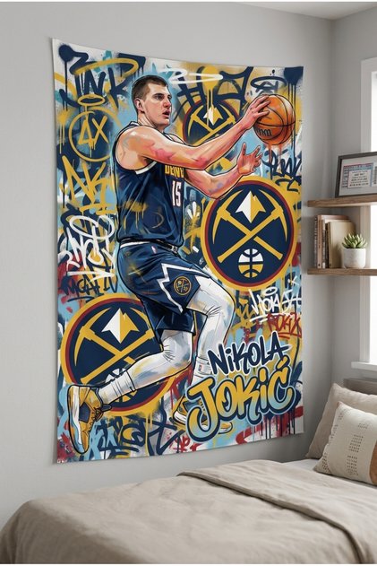 Nba Basketball Themed Wall Cloth Basketball Quality Fabric
