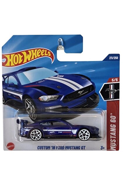 HOT WHEELS Custom 18 Ford Mustang GT 2025 Blue 1:64- Trendyol