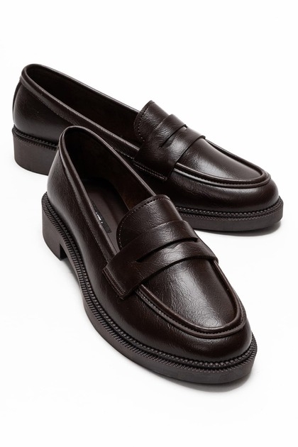 Women's Brown Loafer Casual Classic Comfortable Office Shoes