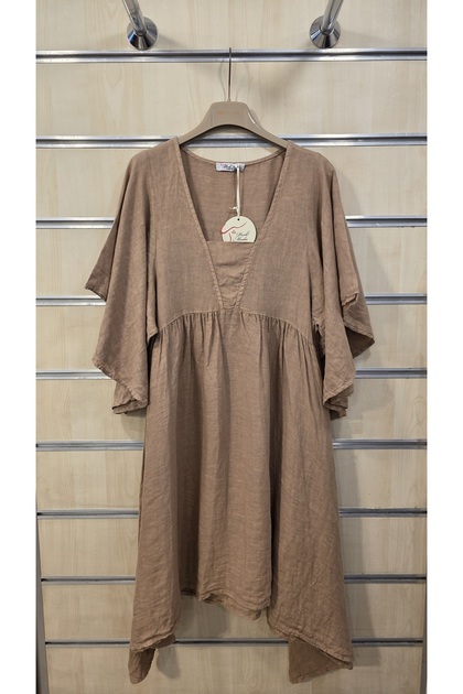 Park Moda Short Linen Dress- Trendyol