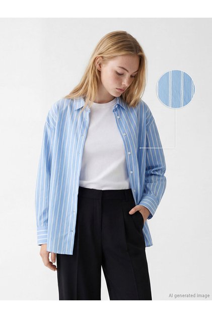 Esvab • Modern & Distinctive Striped Loose Fit Women's Shirt
