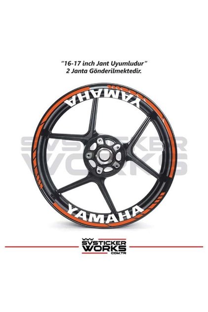 Yamaha Lettered Wheel Sticker Outer and Inner Set Sticker Wheel Stripe