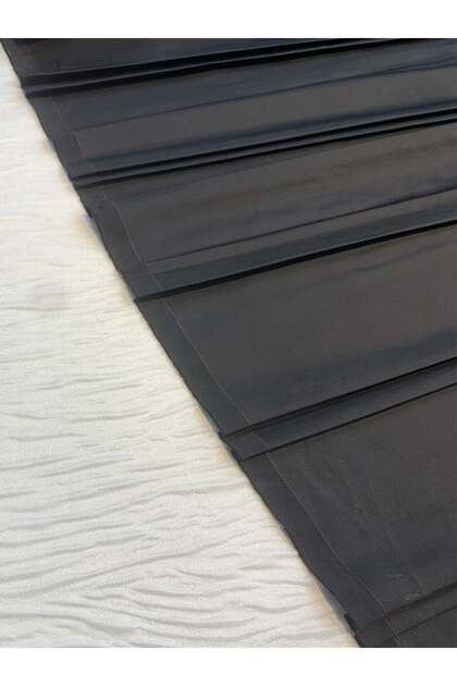 Black Satin Pleated Fabric 20 cm Pleat Spacing