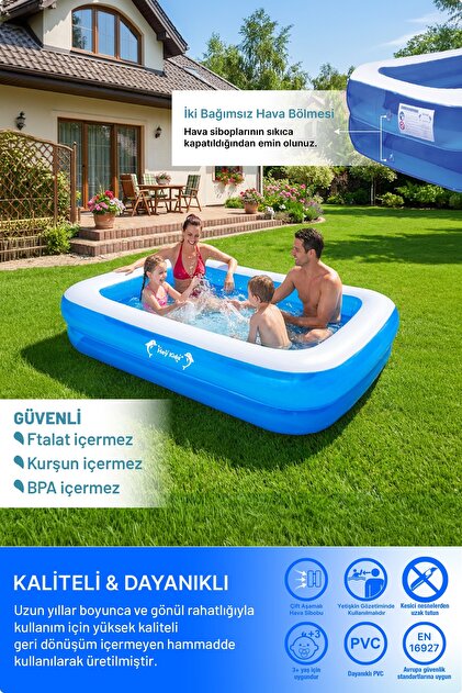 Heykida Swim Safe Dikdörtgen Havuz 305x183x50 - Fiyatı, Yorumları