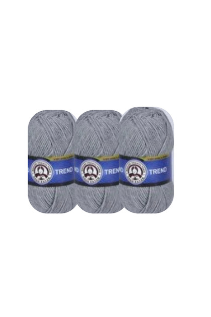 Trend 014 Gray (3 Pieces) Knitting Rope Hobby Rope 100 Gr