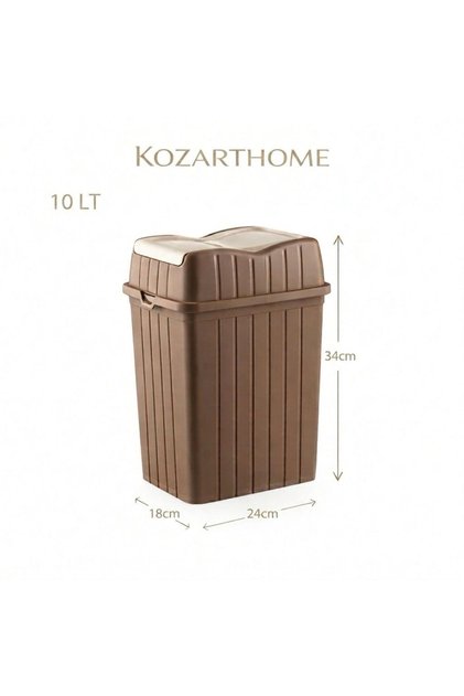10 Litre Mutfak Banyo Desenli Çöp Kovası