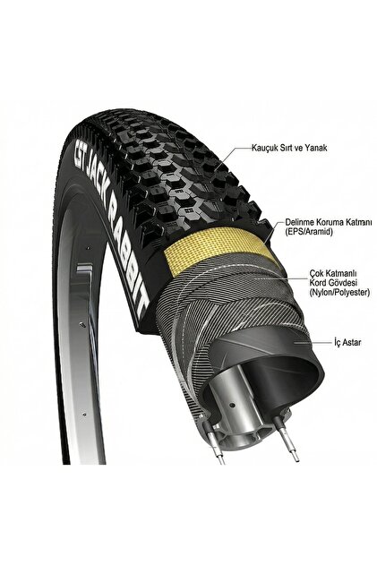 heugers CST Jack Rabbit 27.5x2.10 EPS Zırhlı Telli MTB Dış Lastik