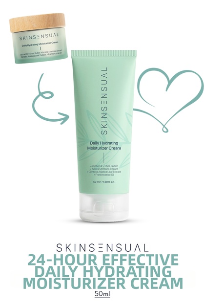 Daily Hydrating Moisturizer Cream with Jojoba Oil and Shea Butter - 24-Hour Moisturizing Cream