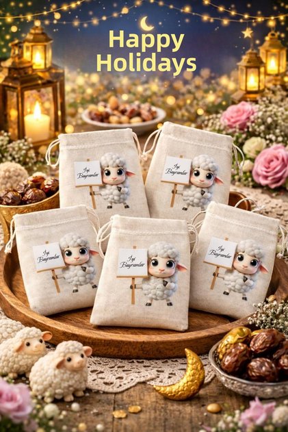 Eid Gift Bag for Candy and Gifts, 10 Pieces, Large Size