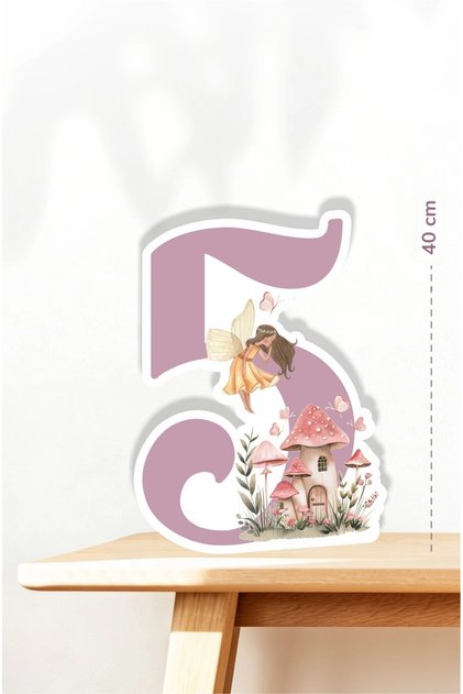 Fairy Girl Themed 5 Year Old Figure Board - 5 Years Old (40 cm)