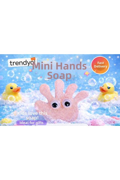 3 Pieces of Mini Hands Hand-Shaped Soap Fun for Kids Natural Soap with Glycerin Ideal for Gift
