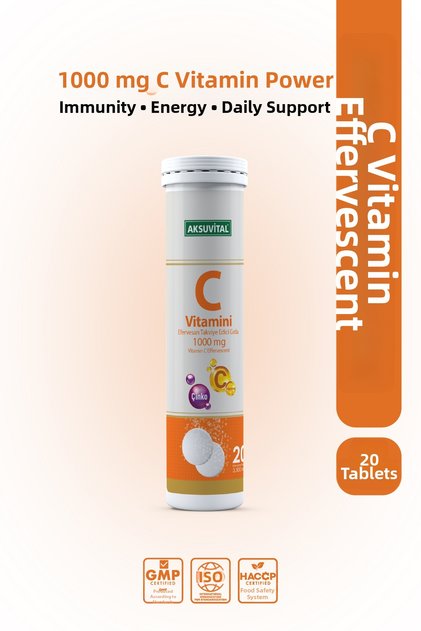 Vitamin C Zinc 1000mg 20 Effervescent Tablets