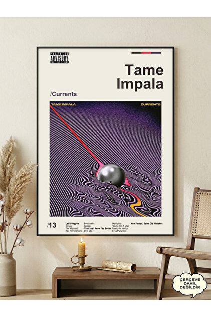 postercraft Tame Impala Currents Album Modern Panel Tablo Poster