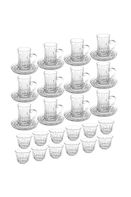 36-piece tea and coffee cup set – a luxurious glass serving set