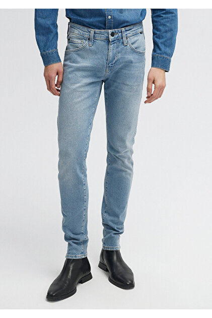 いくてぃん  Mavi Kvnç Black Gölgeli Açık İndigo Mavisi Jean Pantolon 001070