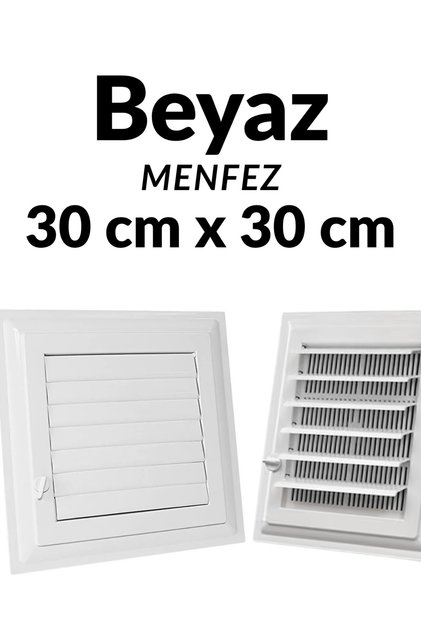 Kl White 30 X 30 cm Ventilation Grille Bathroom Ventilation Grille Wc Chimney Cover Toilet Ventilation Grille Plastic Grille