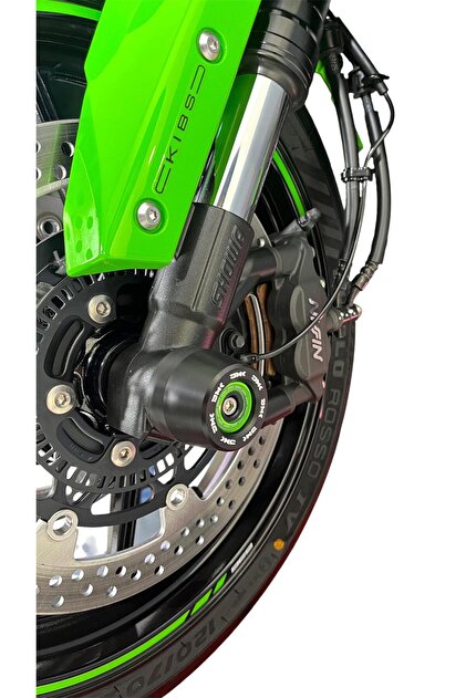 Dmk Motosiklet Aksesuar Kawasaki ZX6R Uyumlu Aks Koruma(Yeşil
