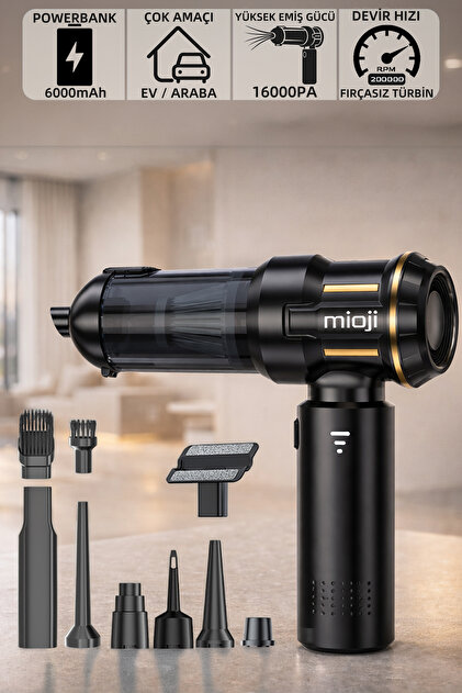 miyo Mioji Mio 8 Plus 2in1 6000mAh 16000Pa Araç ve Ev Mini Şarjlı