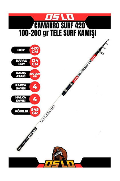 Oslo Surf Max 10000 420cm 100-200gr Camarro Surf Profesyonel Sazan